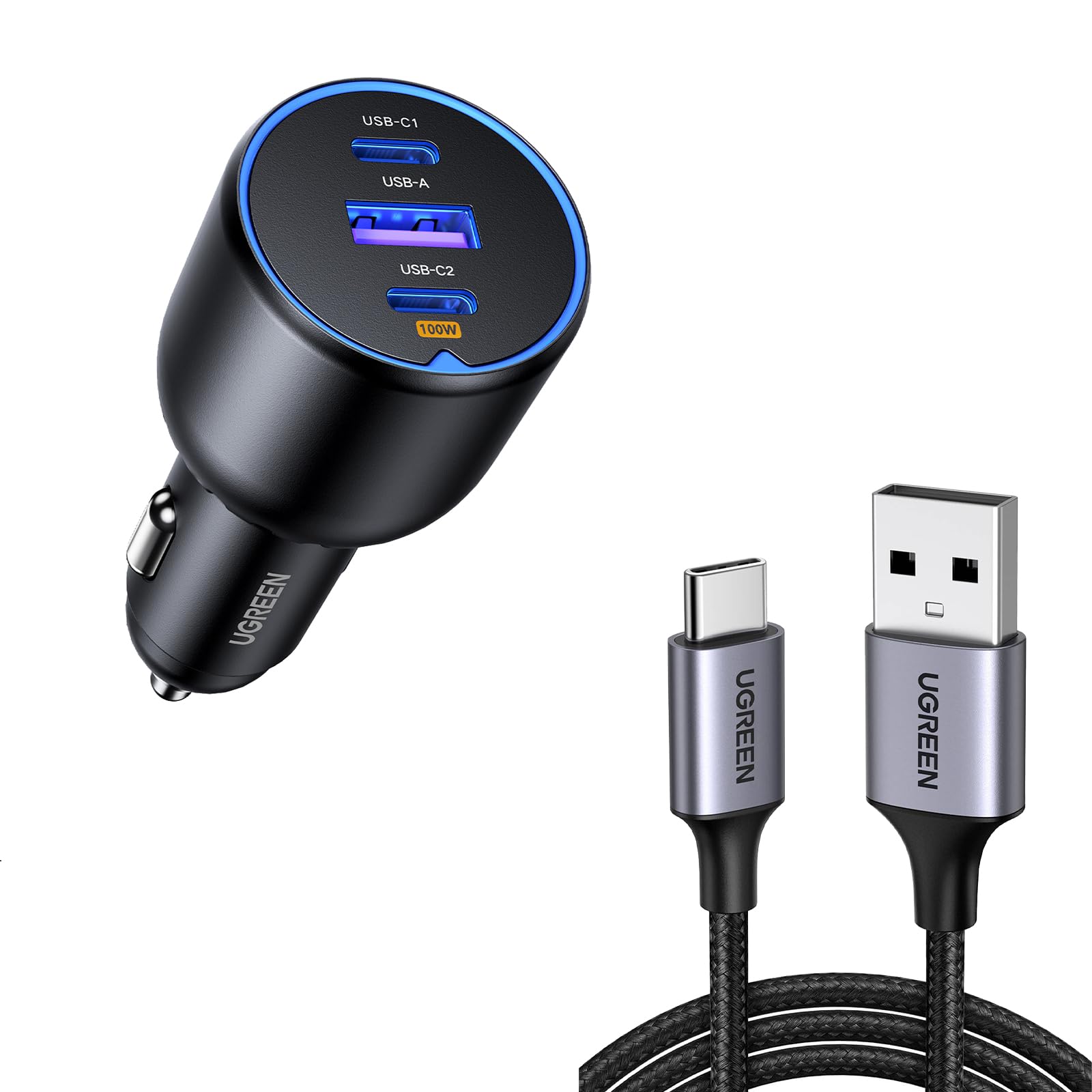 Amazon.com: UGREEN 130W USB C Car Charger Bundle with USB to USB C