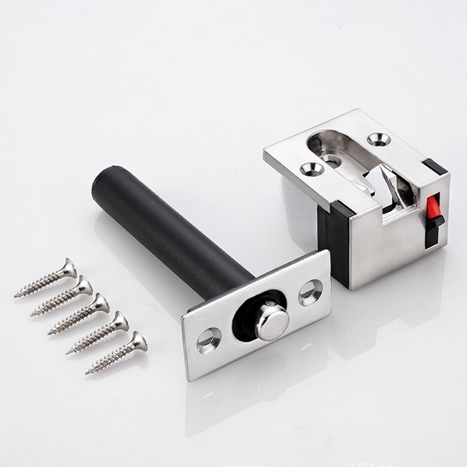 Set di 5 serrature a catena per cancelli e cancelli, anti-rubato, con catenella a pressione, per porte color argento