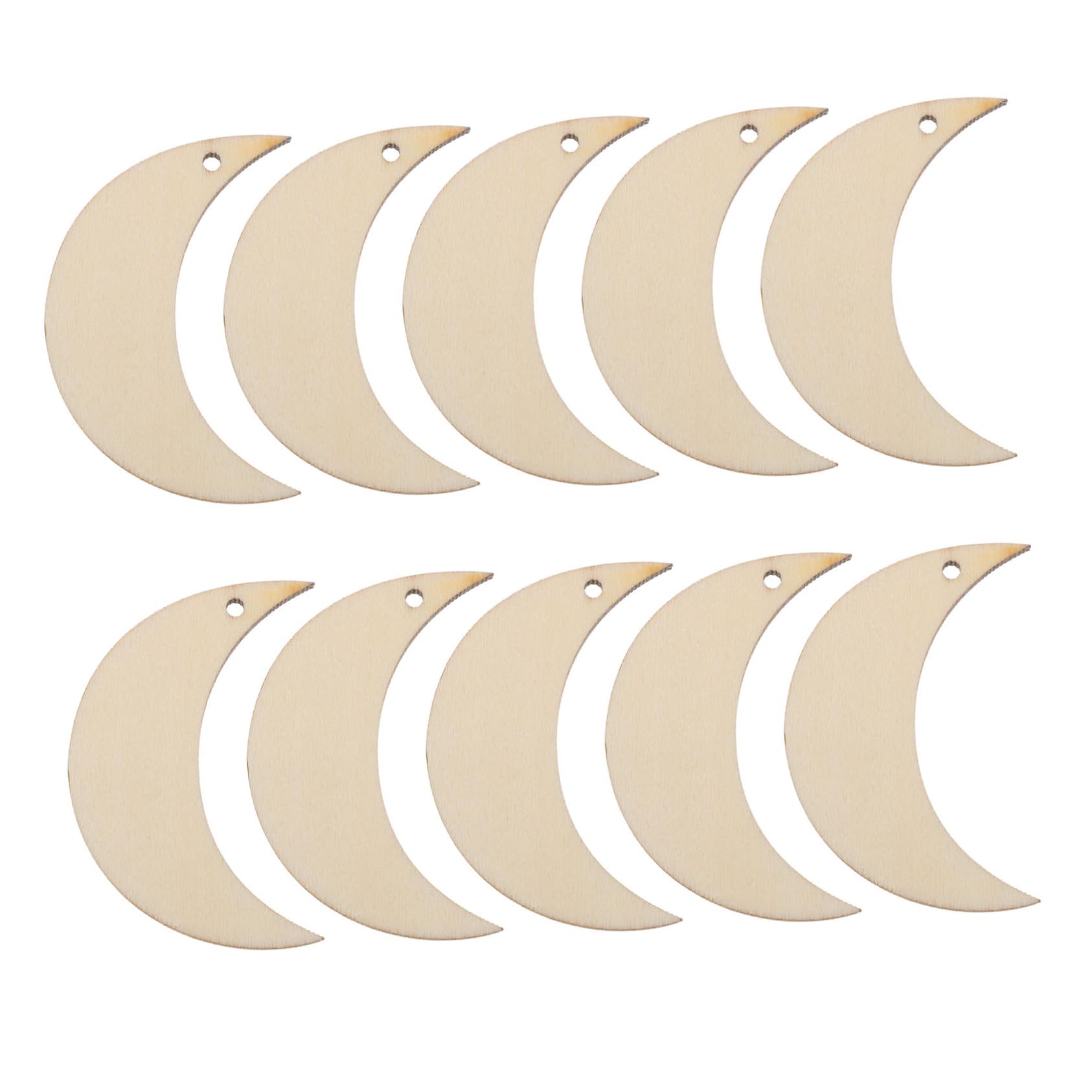 EXAOMBLE 10pcs DIY Handmade Wood Slice Moon Model Material for Table Scenery Architecture Model Lightweight Portable