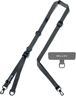 [ＢＥＬＡＮＸ] べランクス 長さ調整可 ウェビングショルダーマルチストラップ スマホショルダー スマホストラップ ネックストラップ 携帯ストラップ 首掛け スマホ 斜めがけ 肩掛け