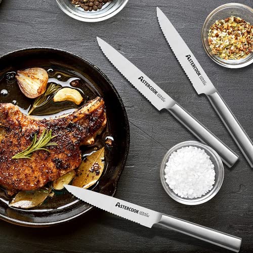 Astercook Knife Set, 15 Pieces Chef Knife Set With Block For Kitchen, German Stainless Steel Knife Block Set, Best Gifts #TOP5