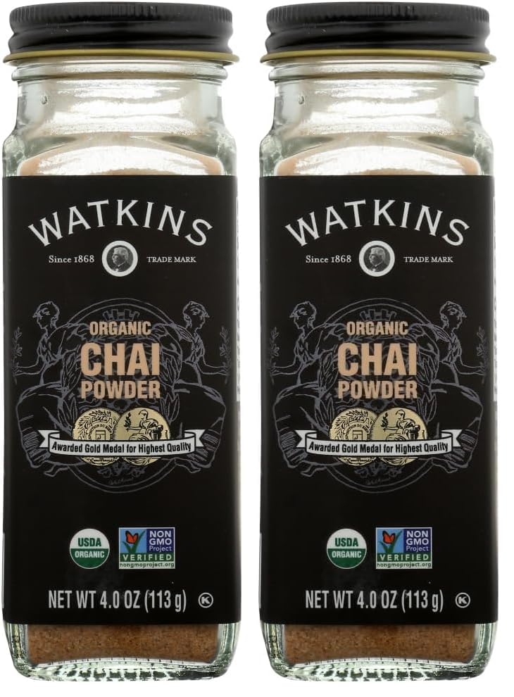 Watkins Gourmet Organic Spice Jar, Chai Powder, Non-GMO, Kosher, 4.0 oz. Bottle, 2-Pack image 4