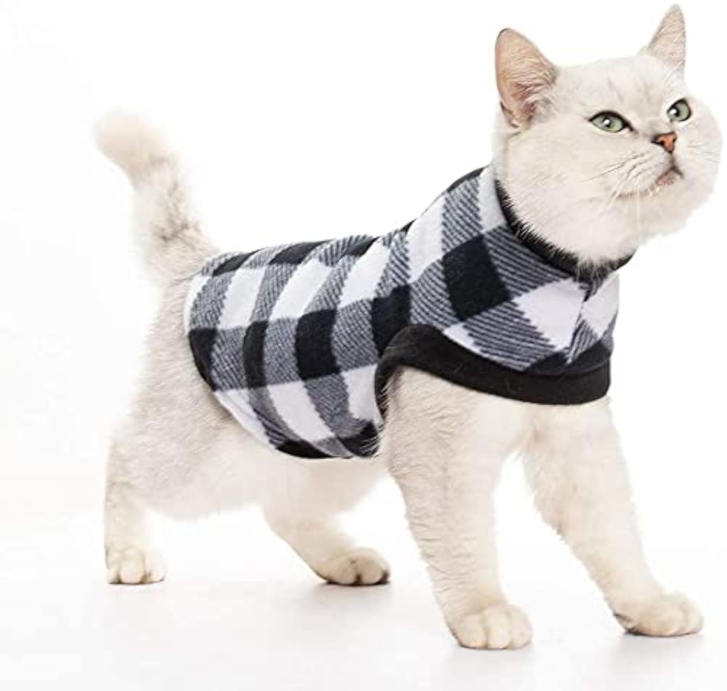 EXPAWLORER Plaid Cat Sweater