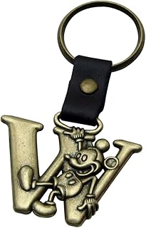 Mickey Mouse Letter W Brass Key Chain
