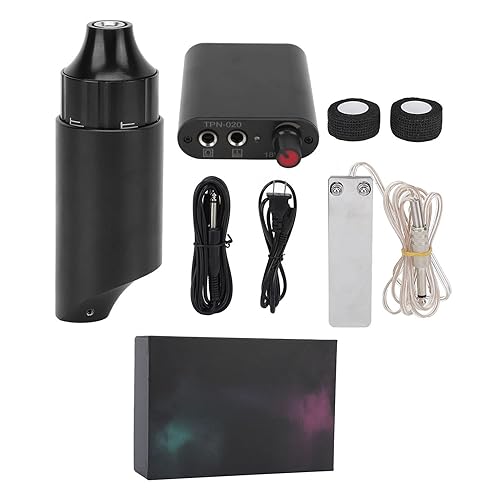 Kit de máquina rotativa - Fuente de alimentación Pedal de pie Cable de clip de CC Máquina de motor de tatuaje Máquina de delineador de plumas Shader