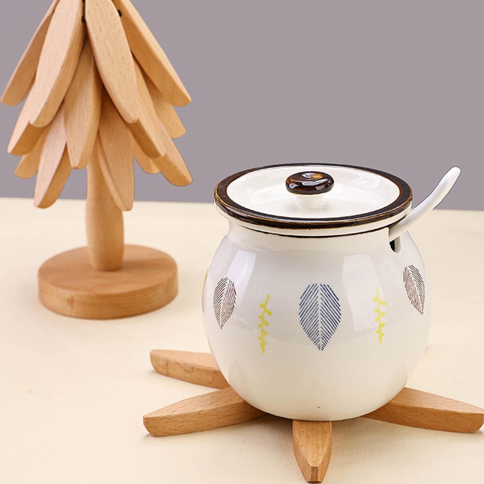 puzzlegame Baum Design Untersetzer | Untersetzer aus | Baum Kunst Tisch Platzsets Untersetzer | Küchenzubehör aus für Teekanne, Hot Pots, Arbeitsplatten
