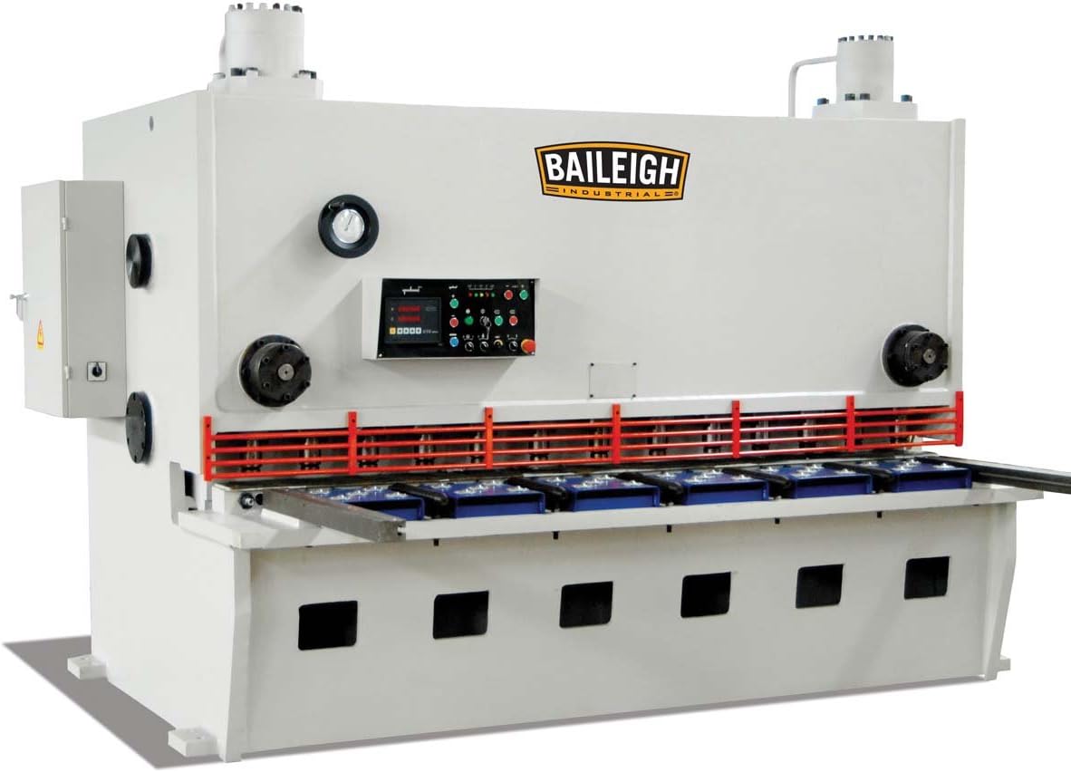 Baileigh SH-120375-HD Heavy Duty Hydraulic Power Shear, 3-Phase 220V, 15hp Motor, 3/8" Mild Steel Capacity, 120" Length