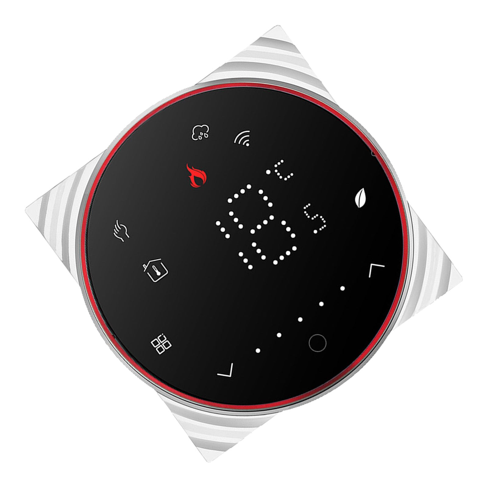 Generic Termostat WiFi Inteligentny Regulator Temperatury z Podświetlanym Wyświetlaczem LCD do Ogrzewania Domu Oszczędność Energii 86 Mm Kwadrat 1 Jednostka (BLACK)