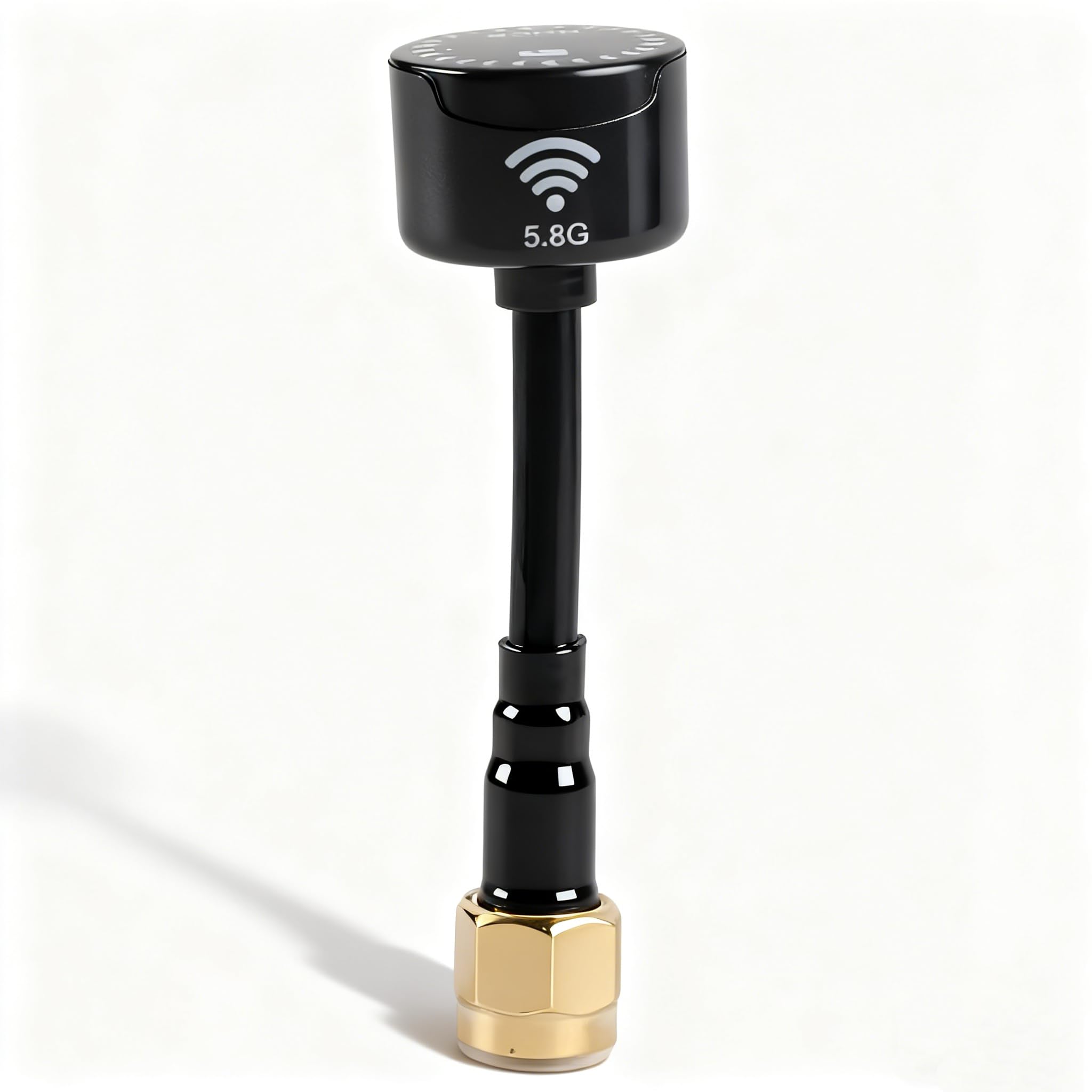 Alomejor Antenne à Gain élevé 5.8Ghz 3dBi RHCP Installation Flexible Fort pour FPV Racing Drone RC Pièces Accessoire (N-oir)
