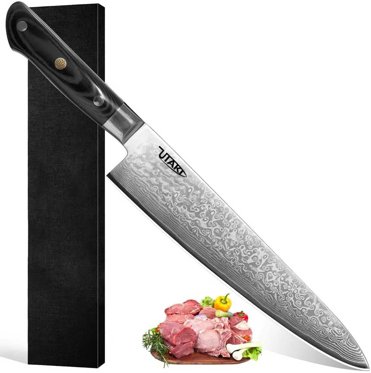 240mm 67層ダマスカスシェフナイフ 牛刀 黒檀八角柄 和包丁 牛刀 240mm