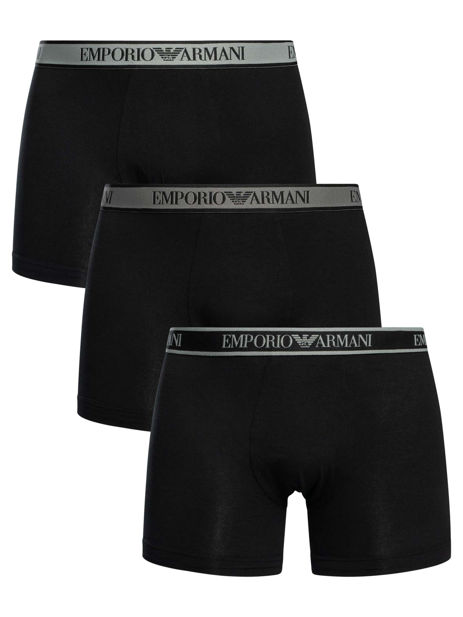 Emporio Armani Men's CORE Logoband 3-Pack Trunk Black S