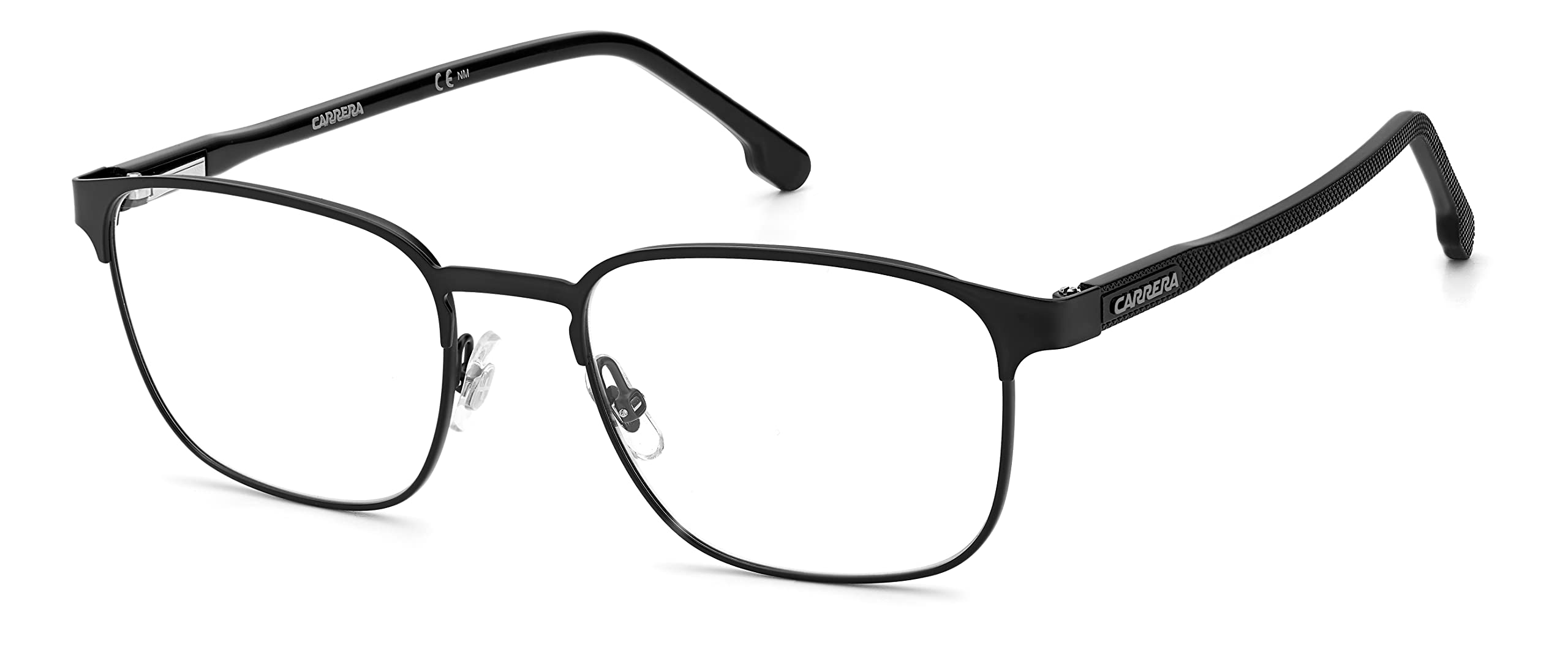 Carrera Brille mit Sehstärke für Herren optional mit Sonnenbrillentönung oder Blaulichtfilter, Rechteckig, gefertigt aus Edelstahl (inklusive Brillenetui)