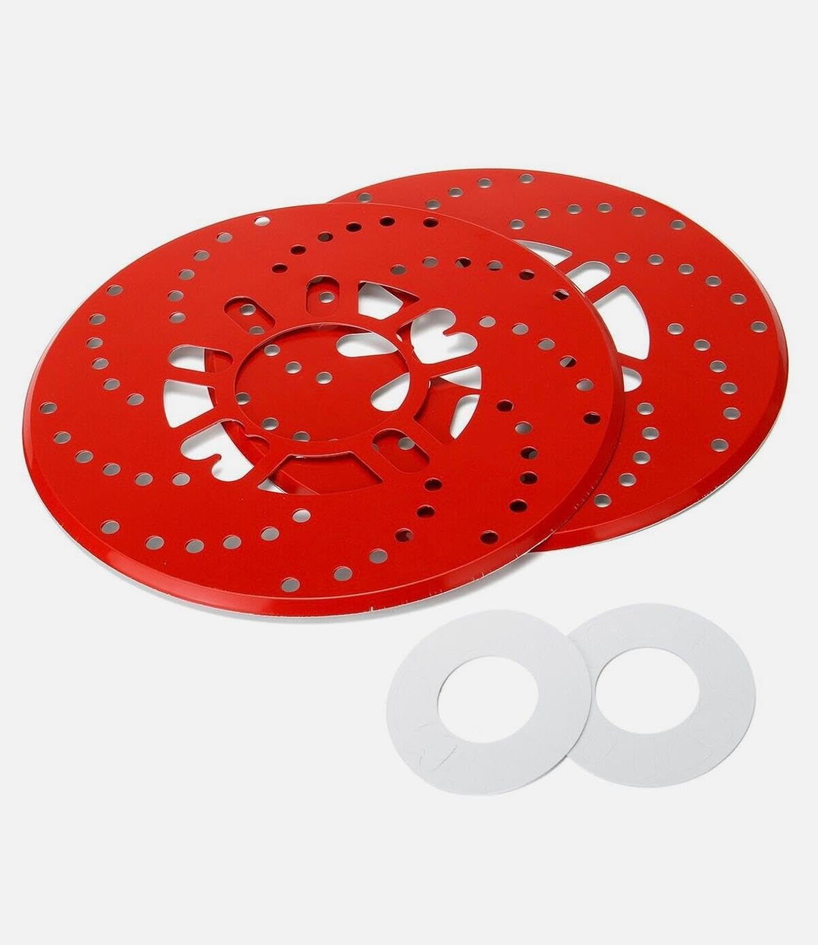 RED DISC PLATE ALLOY Brake Disc Brake Drum Cover Car Retrofit Disc Brake Protector Disc Brake Adapter Aluminum Alloy Auto Car Wheel Decorative Brakes Disc Decorative 1 Set-image-1