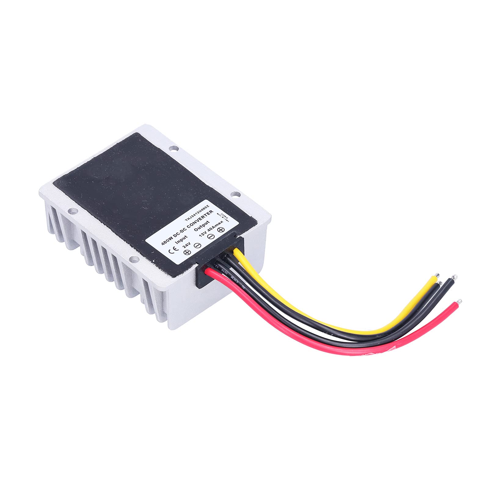 Alomejor Convertidor de 24 V A 12 V, Aluminio Fundido A Presión, Salida