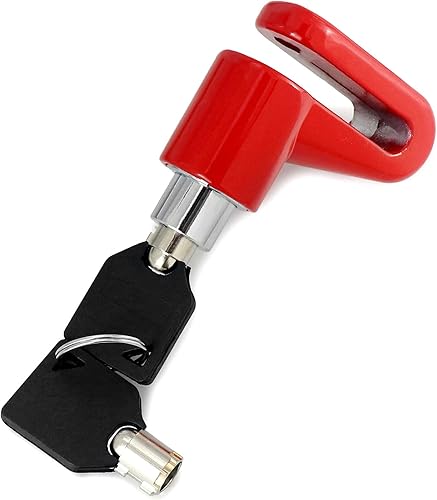 Miniatura 8 de QWORK Bloqueo de freno de disco antirrobo para motocicleta, paquete de 2 unidades de bloqueo de rueda de disco de seguridad con llaves, candado de