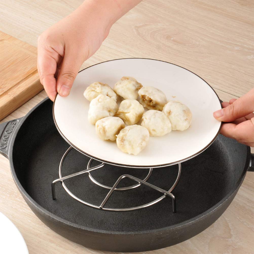 Set of 2, Stainless Steel Trivet Rack Stand, QLOUNI 2 Sizes Heavy Duty