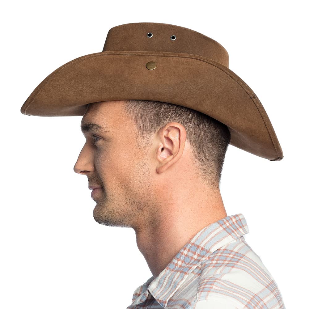 Boland Nevada 04352 Adult Hat Faux Leather One Size Brown - Image 3