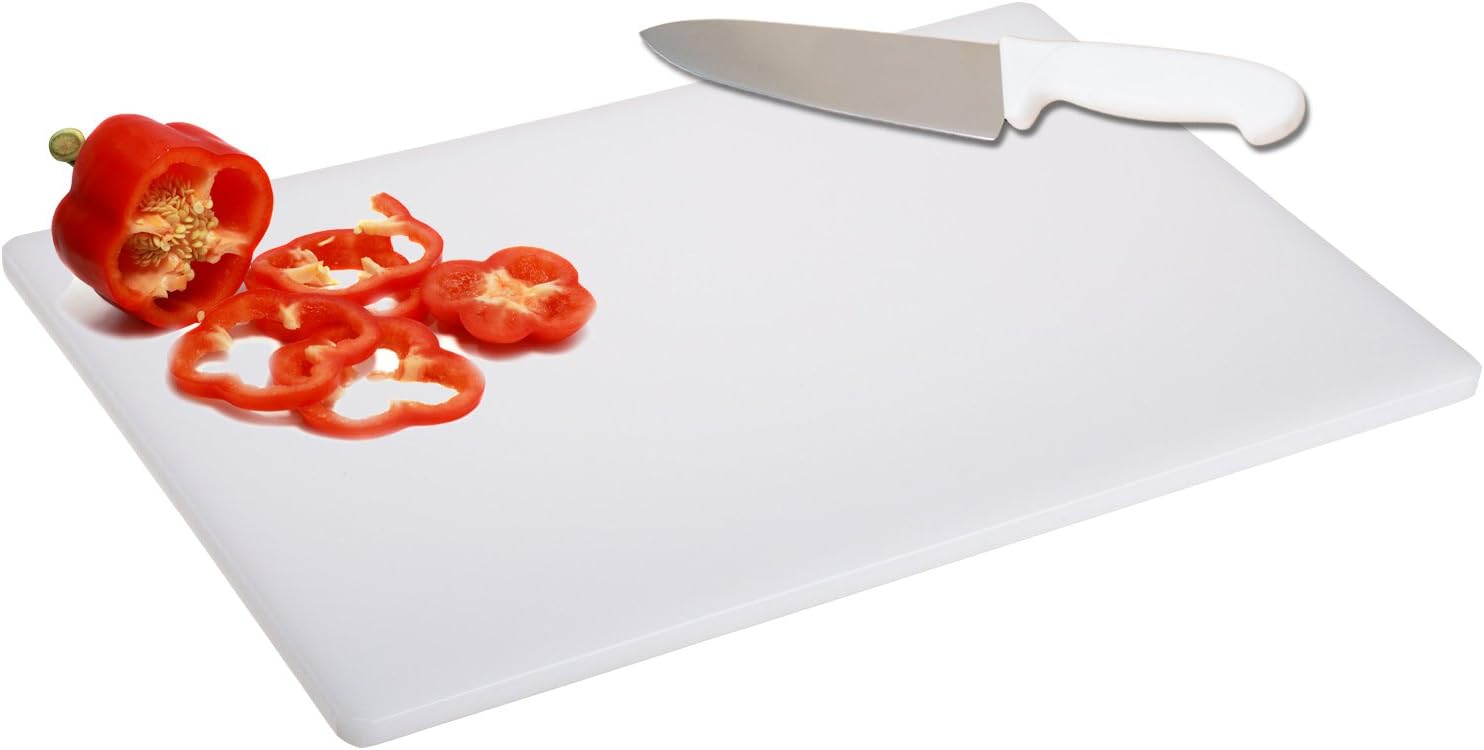 Tiger Chef Cutting Board - Green - High-Density Polyethylene A great, Versatile Cutting Board for Easy Cutting, Slicing, and Chopping. NSF CERTIFIED - INCLUDES FREE KNIFE (3, 12X18X1/2 in - Green)