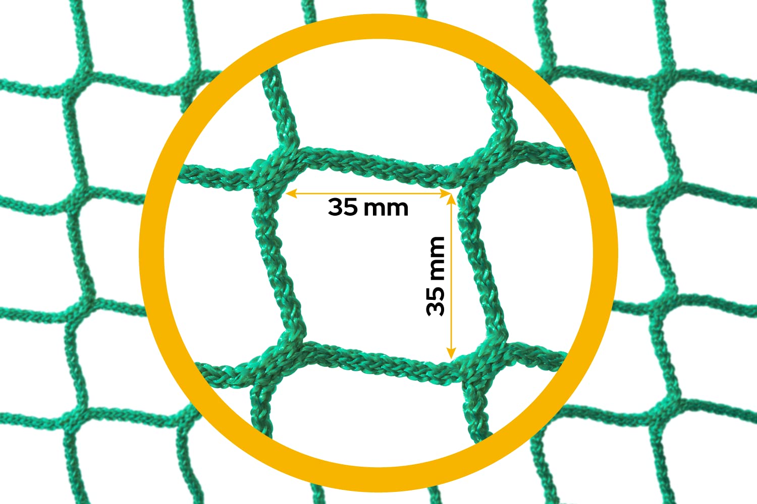 KNOTT Ladungssicherungsnetz 3000x4000 mm Anhängernetz grün für Pkw Anhänger und Pritschen zur Ladungssicherung knotenloses Schutznetz mit 6mm elastischer Randkordel für Gartenabfälle Abdecknetz