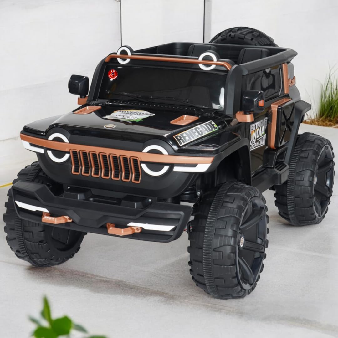 12V Kids Battery Operated 4X4 Heavy Duty Jumbo Ride on Jeep WN-1166 (Black)