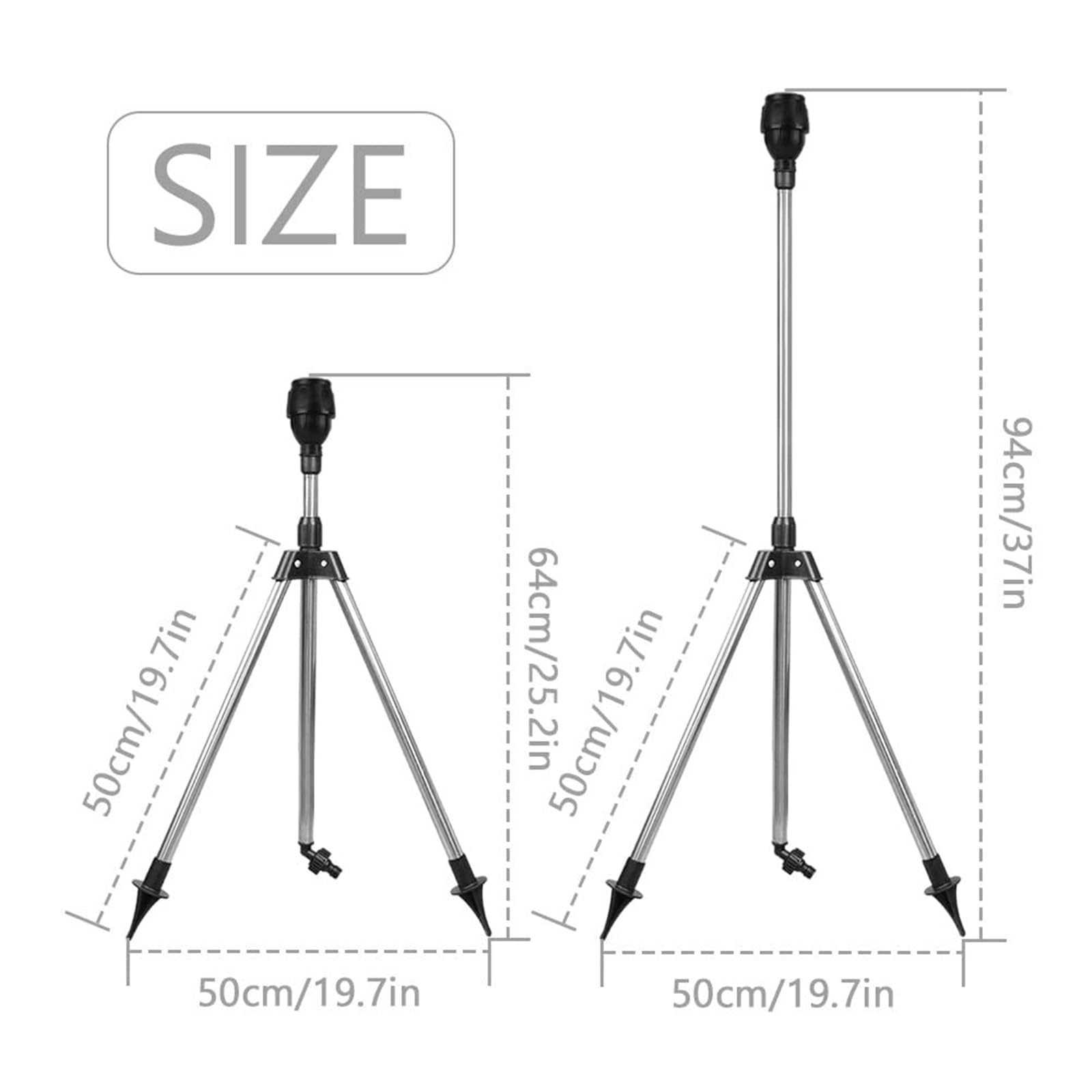 Aspersor de trípode giratorio Aspersor De Trípode Giratorio, Aspersores De Riego Giratorios Automáticos De 360 ​​​​Grados, Aspersor De Trípode Telescópico for Áreas Grandes, Patio, Jardín, Césped, Sis