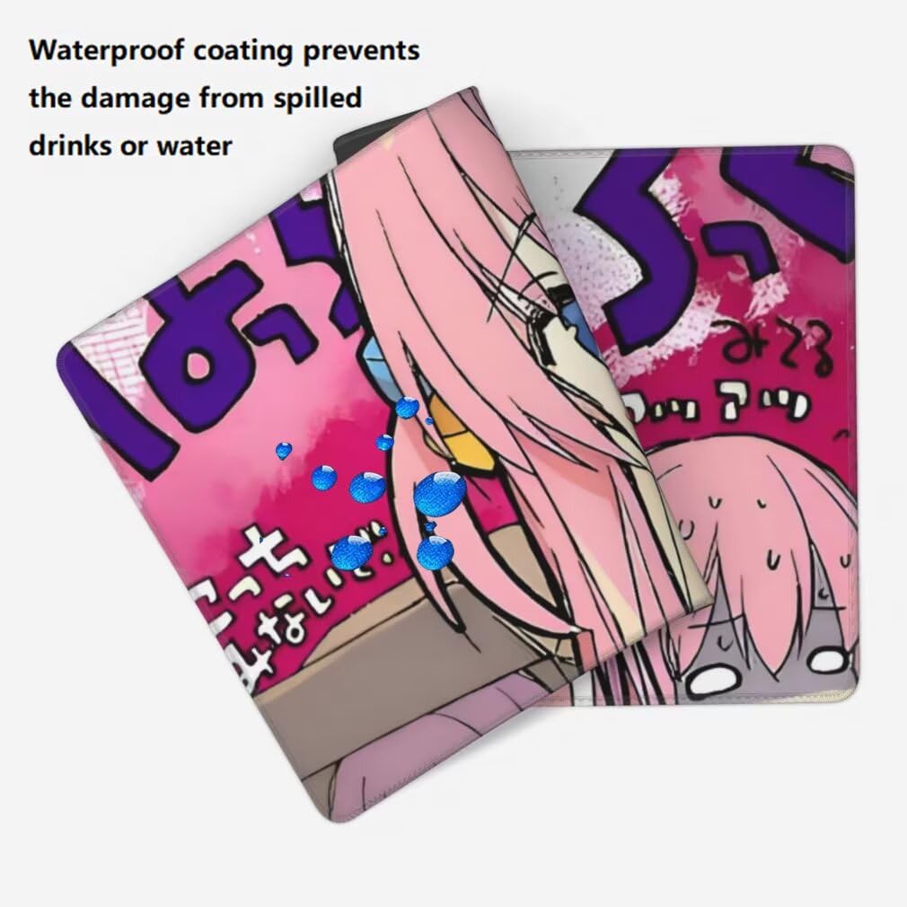 Tappetino Mouse Rosa, Mouse Pad XXL 1000 x 500 x 3 mm, Anime Tappetino Gaming Grande Sottomano Scrivania, Impermeabile Mousepad Lavabile con Base in Gomma Antiscivolo per Computer, PC, Laptop -MP1601