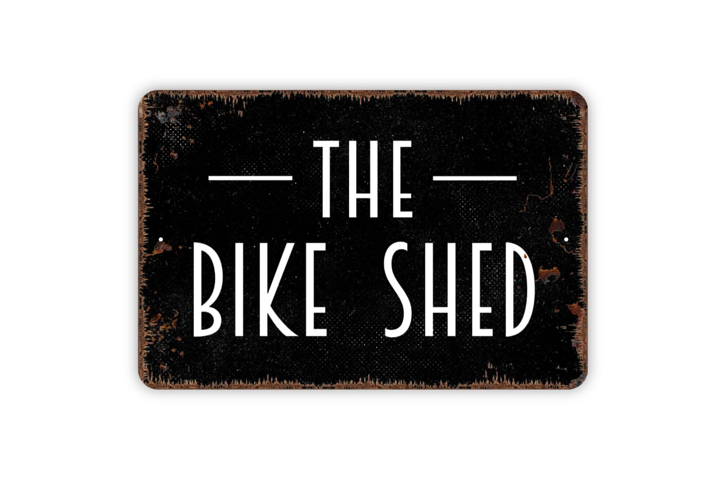 Yelacesing Metalpostera2137 The Bike Shed Motorcycle Bicycle Distressed Black Metal Sign Metal Sign Plaque Poster 8X12 Inches