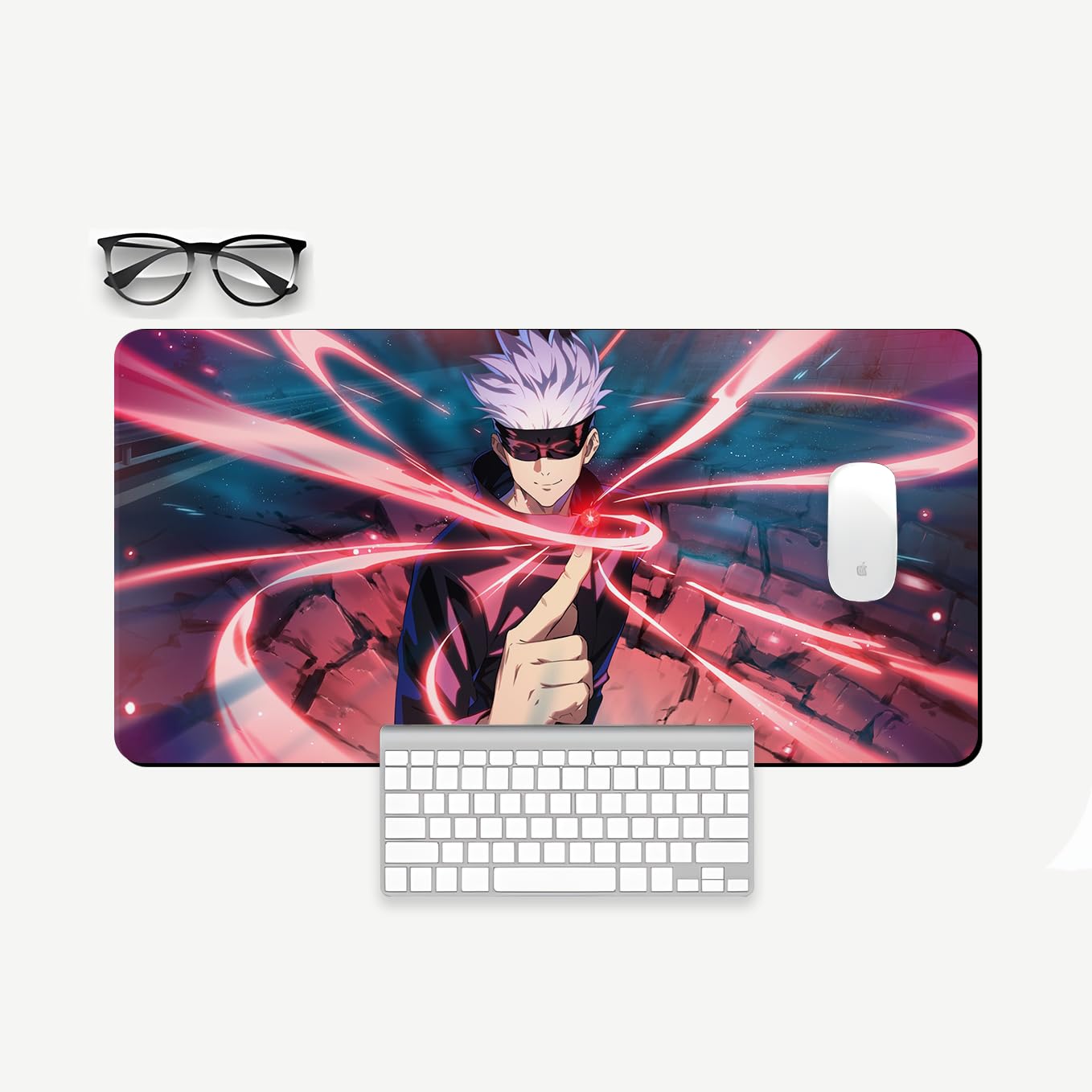 SoulAbiti Jujutsu Kaisen Gojo Satoru Mouse Pad 23.6x11 inches Large Desk Pad - Gaming and Workstation Mat for Jujutsu Kaisen Fans - Non-Slip Rubber Base - Smooth Surface for Precise Control (B0C9XKMJ7R) Amazon Price History, Amazon Price Tracker