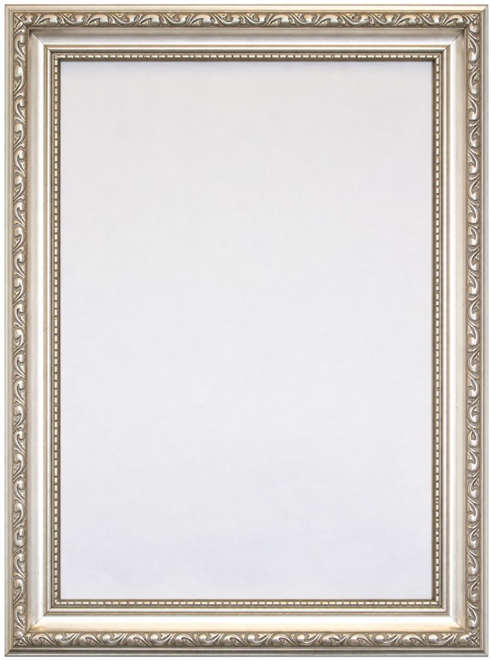ORNATE SHABBY CHIC STYLE PICTURE PHOTO FRAME BLACK WHITE CREAM GOLD, Silver, 27"x40" (68.6 x 101.6cm)