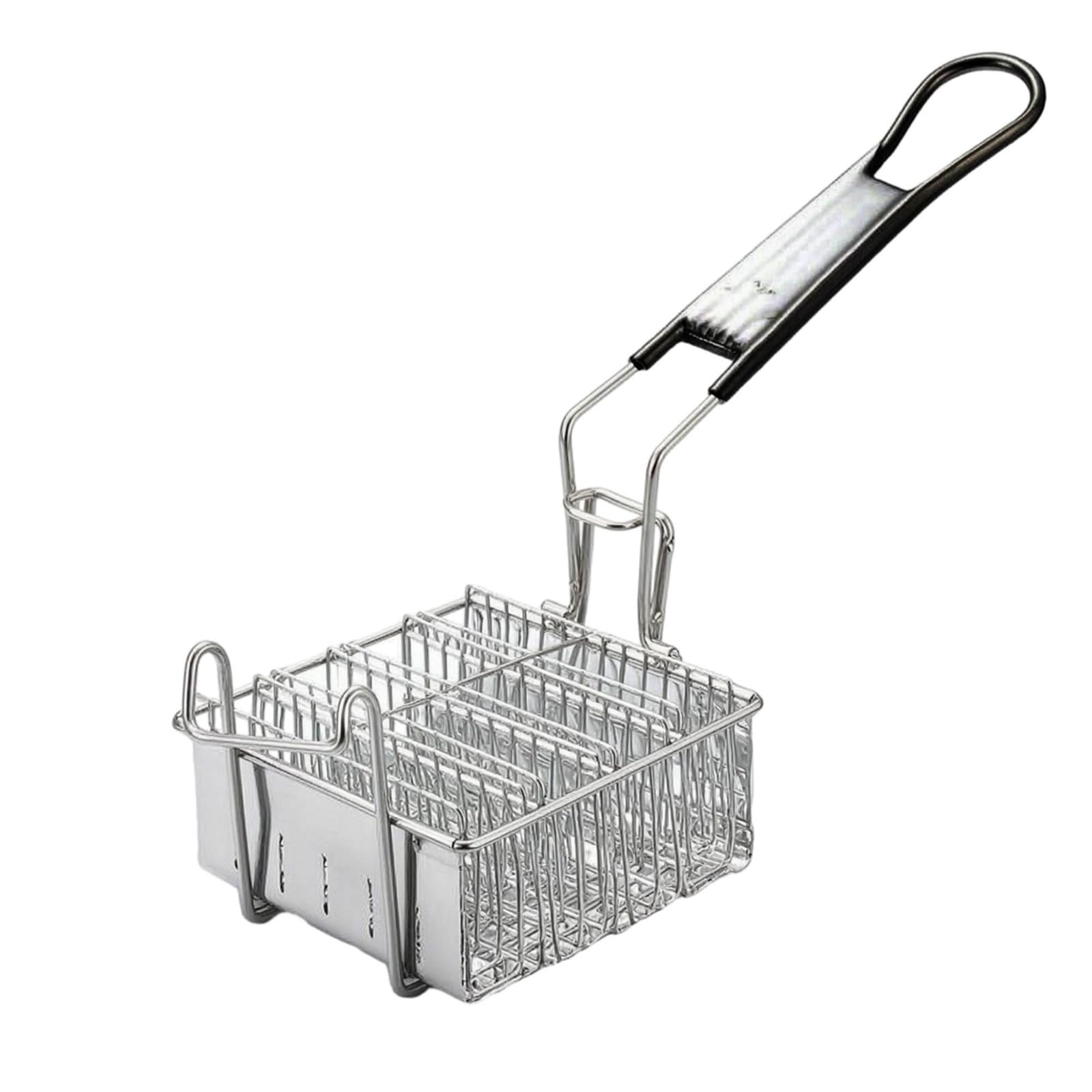 Gralara Cesta Freidora con Mango smontable Acero Inoxidable Profesional para Cocina