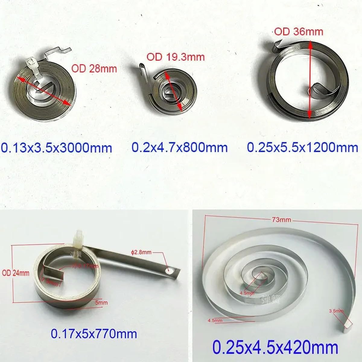 A.S.P. Steel Compression Spring - OD 4.5mm X 25mm Length (0.8mm Wire)