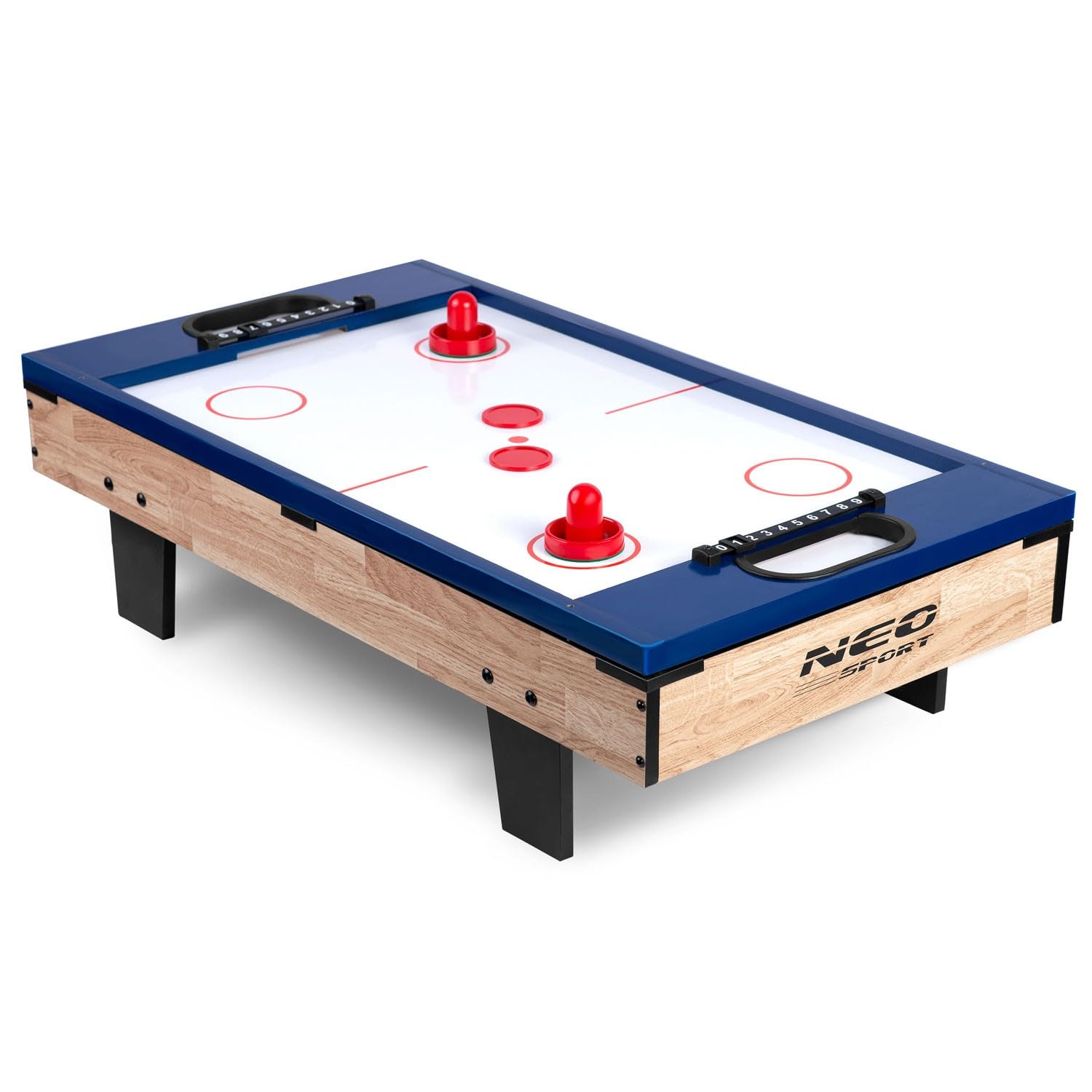Neo-Sport Table de Jeu 4 en 1, Jeux de Baby-Foot, Hockey sur air, Billard, ping-Pong, 43 x 82 x 32 cm