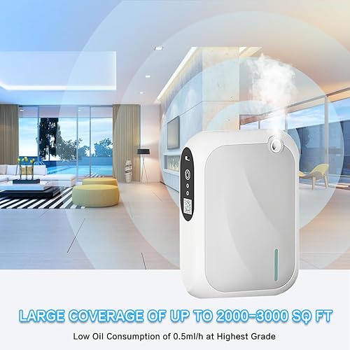 Miniatura 2 de Difusor, máquina de aire aromático para el hogar, hoteles y uso comercial, 1800 pies cuadrados de cobertura para aceites esenciales con difusor