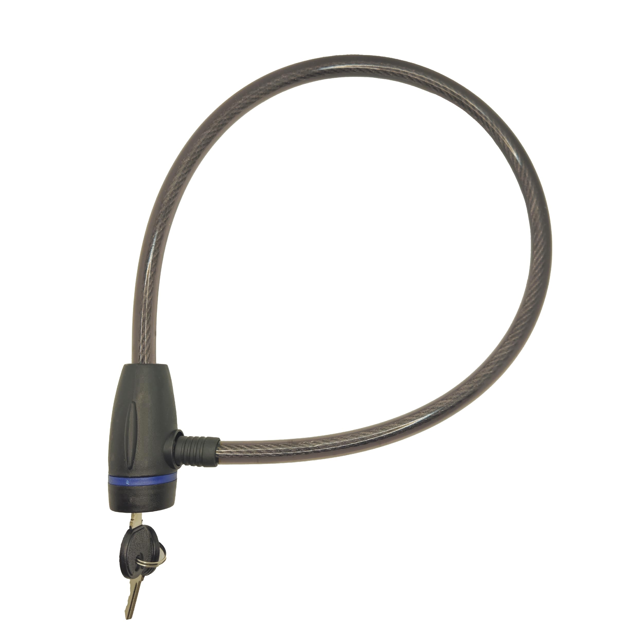 Lucchetto bici, antifurto per bicicletta, cavo in acciaio da 1 cm e 2 chiavi incluse, protezione per serratura, lunghezza 60 cm, flessibile, catena bici, colori misti