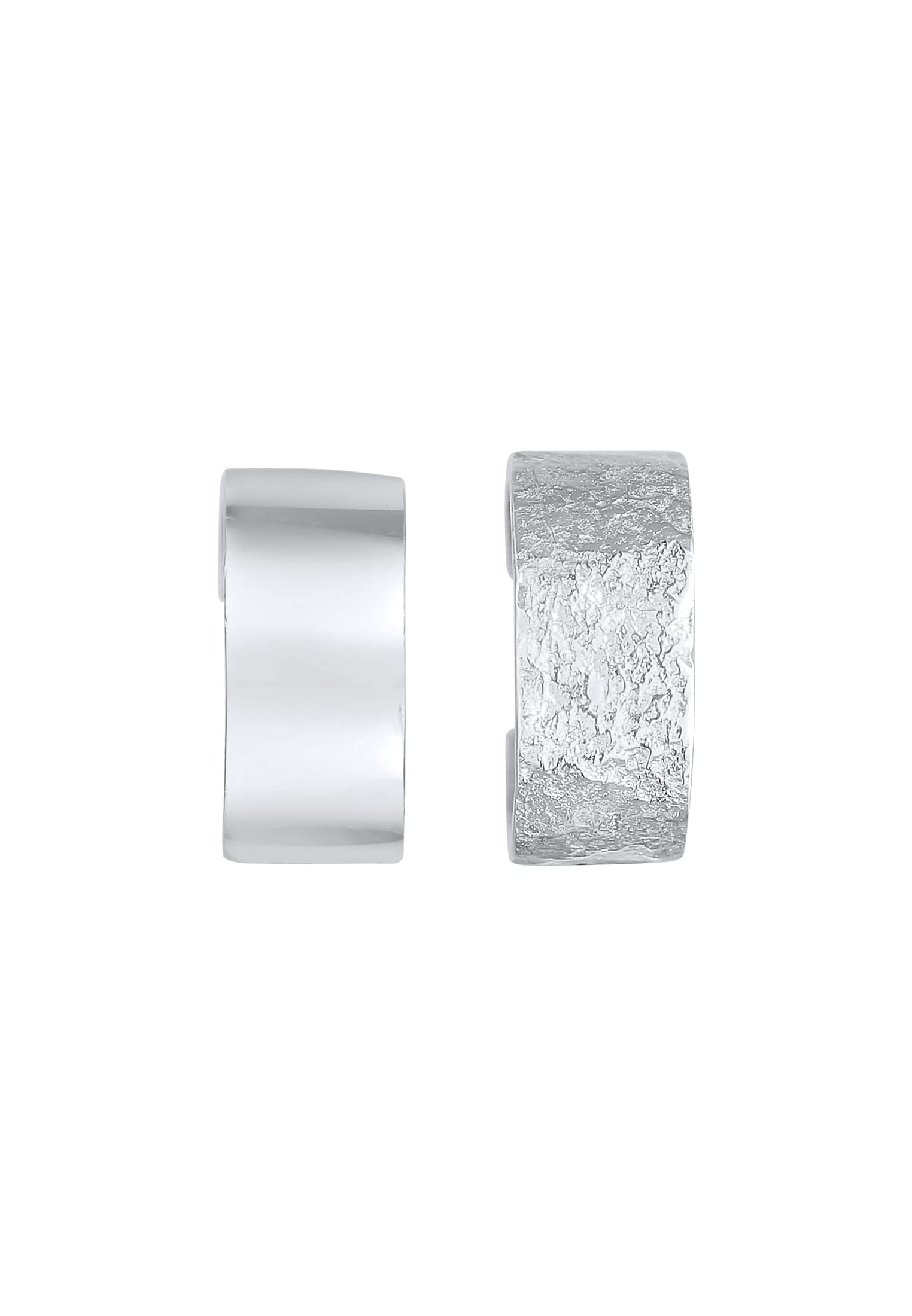 Elli Ohrringe Damen Earcuff Set Breit Basic Gehämmert 925 Silber
