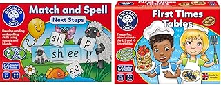Orchard Toys Match and Spell Next Steps, Educational Spelling Game Age 5+, Helps Teach Phonics and Word Building using Sounds and Blends & First Times Tables Game, Helps Teach 2, 5 and 10 Times Tables