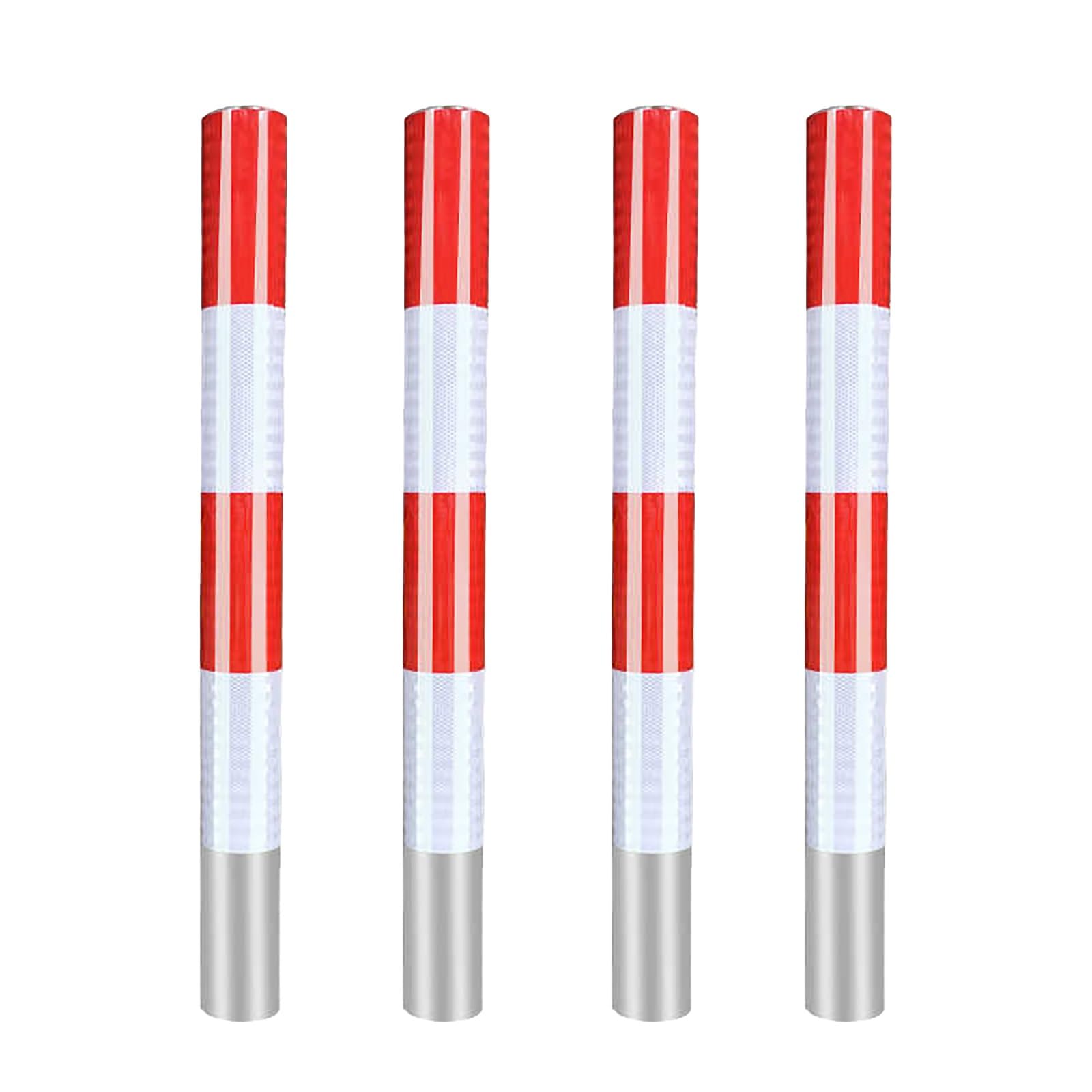 Bornes de sécurité antirouille et étanches de 1200 mm - Lot de 4 poteaux