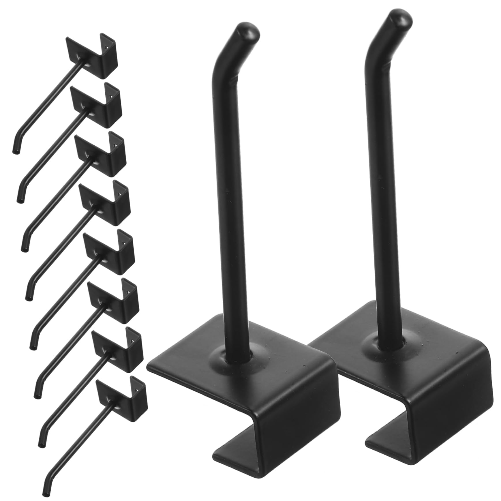 32 Stück Schwarze Eisenlochwandhaken für Werkzeuge mit Stabiler Installation für Garage und Bastelraum als Modulares Pegboard Zubehör