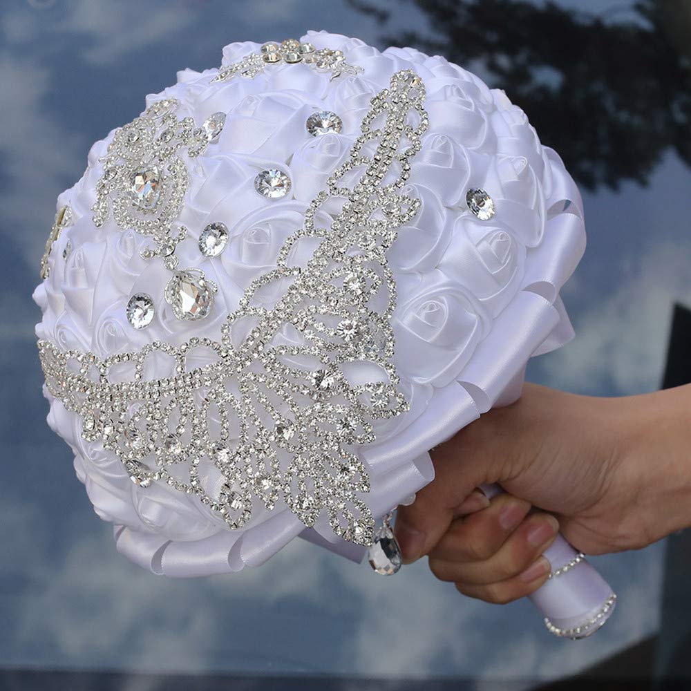 Amazon.com: Handmade Luxury Wedding Bridal Bouquet Large  display picture 1