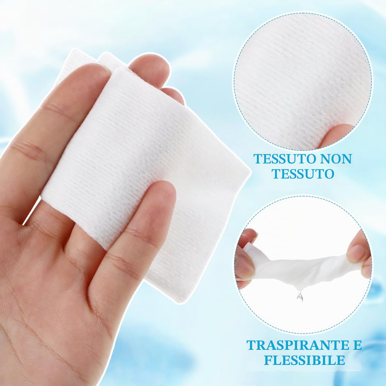 Ultnice 100 pezzi Garze Sterili per Medicazione 20x20 cm, GarzaSterili 20 x 20 in Cotone, Tessuto non Tessuto Garza, Compresse per Ferite e Desinfettare, Primo Soccorso, Ferite
