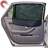 EcoNour Magnetic Car Side Window Sun Shade (2 Pack) | Rear Window Sunshade for Car Blocks Harmful UV Rays | Baby Car Shades for Side Windows Ensures Privacy Protection | Baby Car Travel Accessories