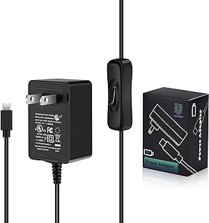 [5V 3A UL Listed] iUniker Power Supply for Raspberry Pi 3, MicroUSB Power Adapter with on/Off Switch Compatible with Raspberr