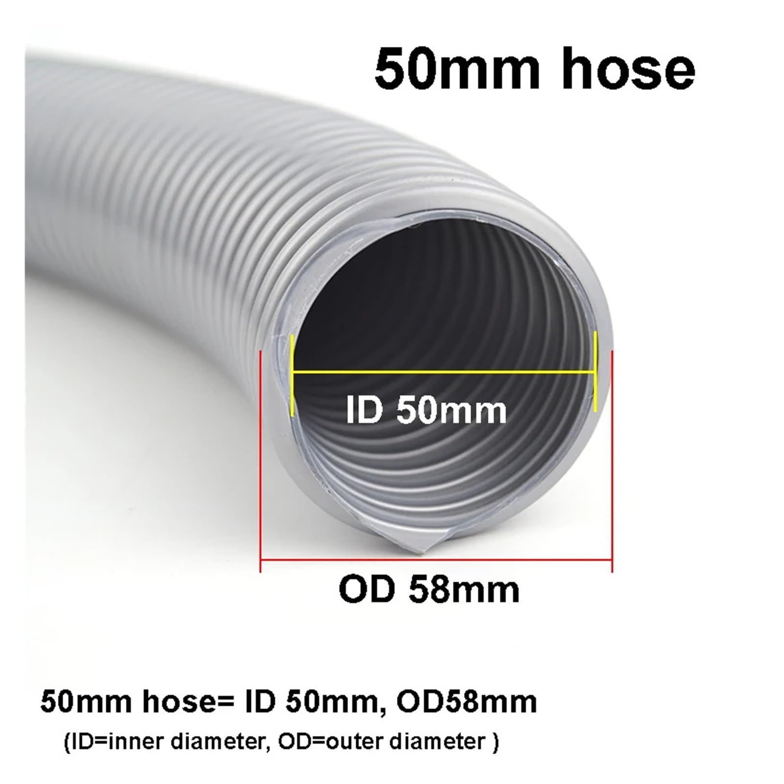 Filo for aspirapolvere generale Tubo interno 25mm 28mm 32mm 35mm 38mm 40mm 50mm cannucce a soffietto parti durevoli dell'aspirapolvere (Color : 32mm x8m)