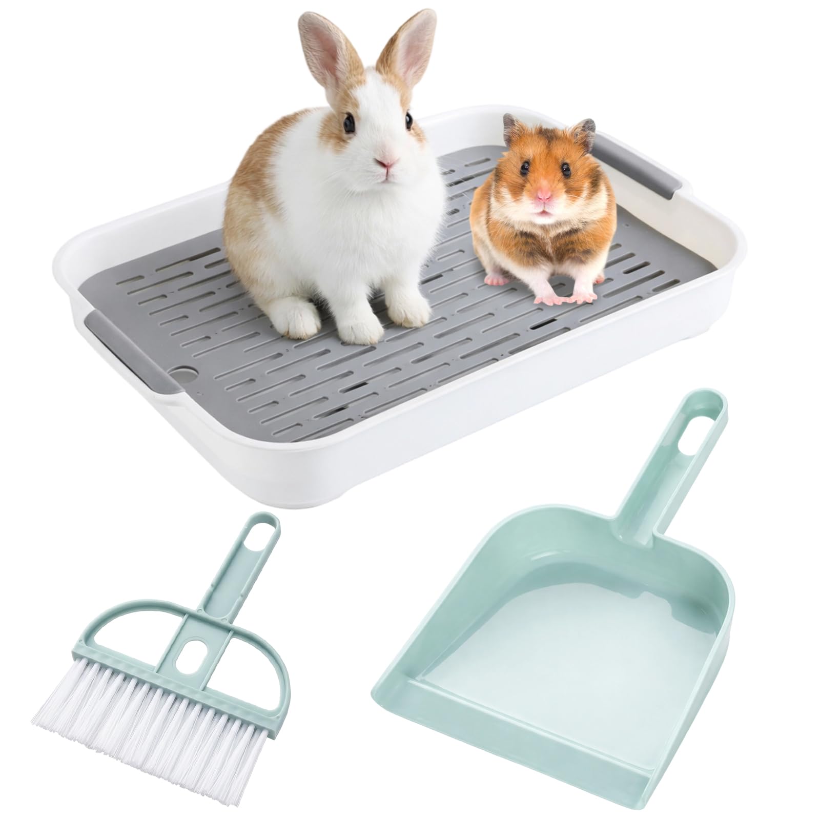 Portable Rabbit Litter Tray for Travel, Durable Guinea Pig Litter Tray for Daily Use, Hygienic Rabbit Toilet