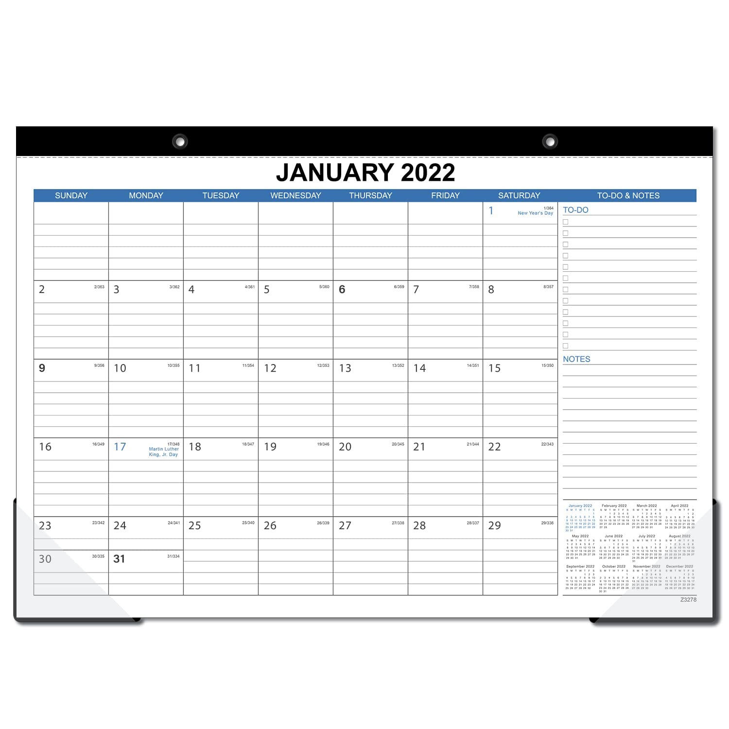 Buy 20222023 Desk Calendar 18 Months Large Monthly Desk Calendar, 17