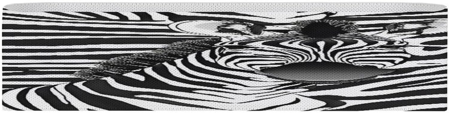 Non-Slip High Resistance Yoga Bands for Stretching, Extra Wide Exercise Bands for Women/Men, Zebra Yoga Straps, Physical Therapy Stretch Straps for Home Gym, Pilates & Rehab