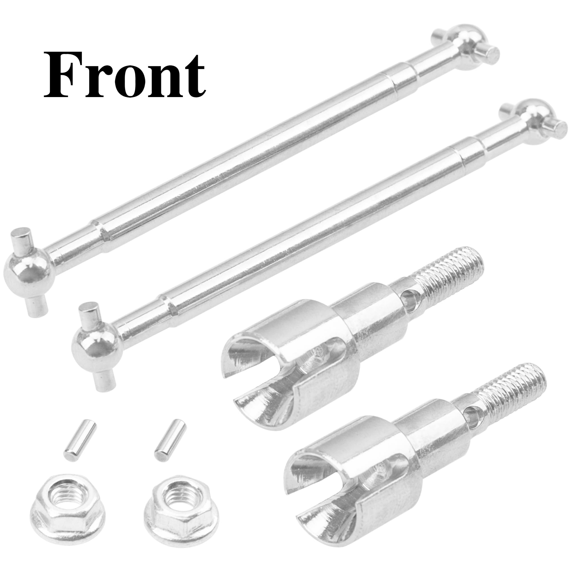 Vgoohobby Steel Front Rear Drive Shaft CVD Compatible with SCY 1/16 Pro 16103 16201 16101 16102 RC Car