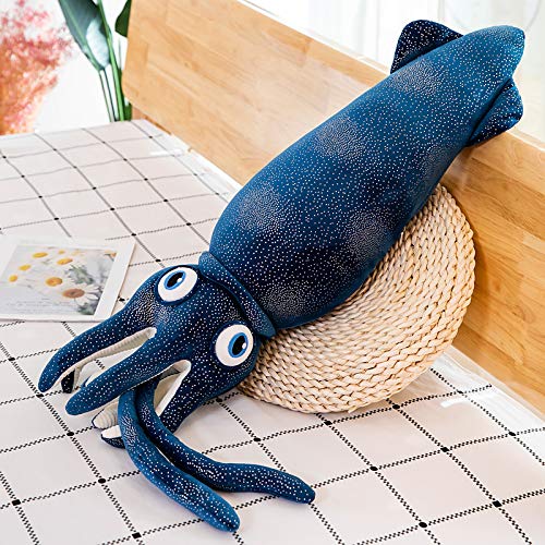 27.5inch Squid Fish Plush Toy Pillow Soft Fish Cushion Stuffed Animal Throw Pillow Toy for Kids Christmas Birthday Toys Gift