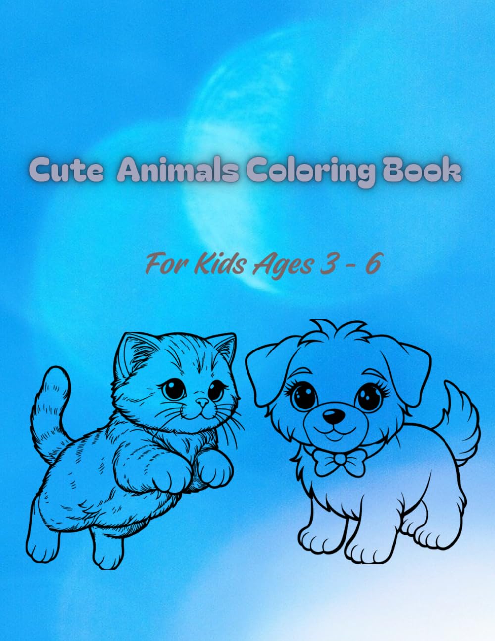 Adorable Baby Animals Coloring Book for Kids Ages 4-8