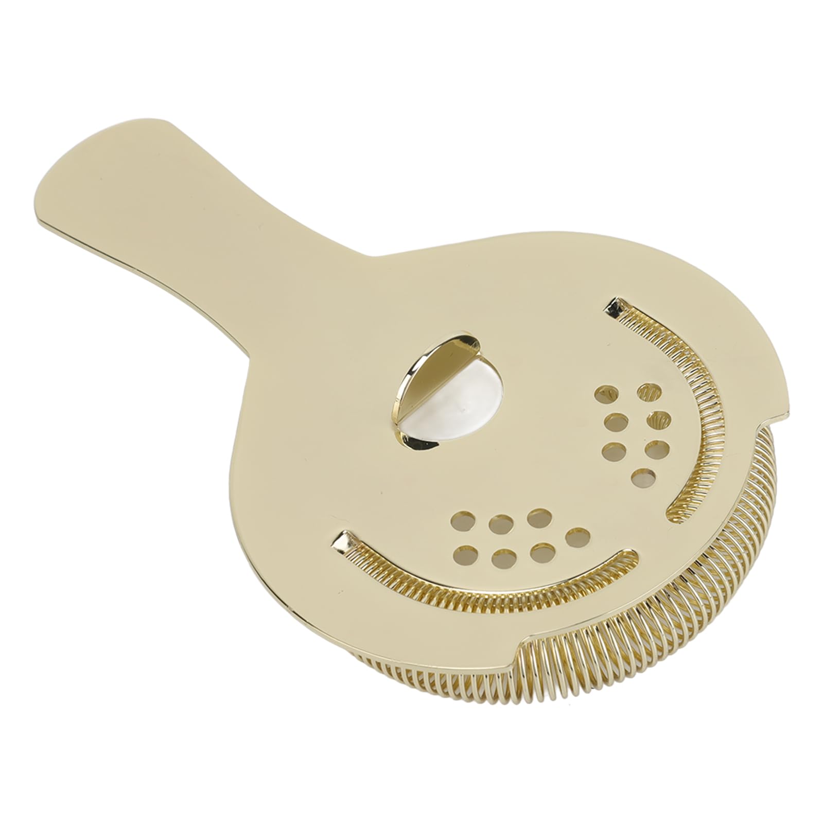 Ddewing Cocktail Strainer, Stainless Steel Strainer Stainless Steel Bar Strainer Cocktail Bar Strainer Professional Bar Strainer for Bar Restaurant Home(Gold)